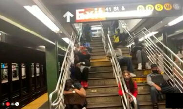 Many commuters became stranded at travel hubs far from home during the New York floods on Wednesday night.