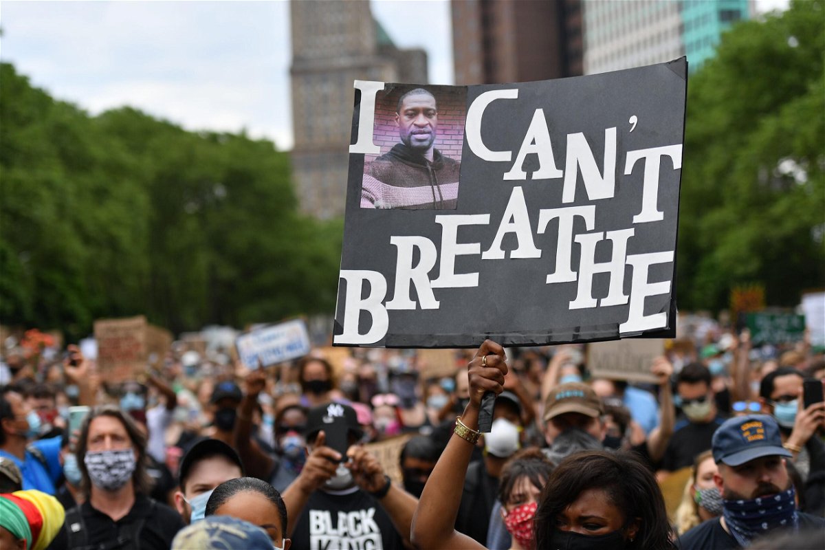 <i>ANGELA WEISS/AFP/Getty Images</i><br/>Protesters gather to demonstrate the death of George Floyd on June 4