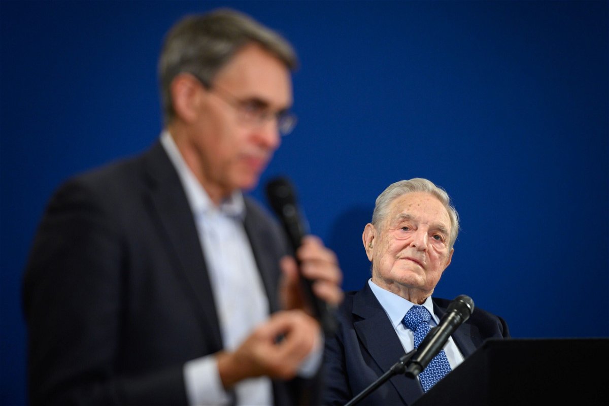 <i>Fabrice Coffrin/AFP/Getty Images</i><br/>George Soros