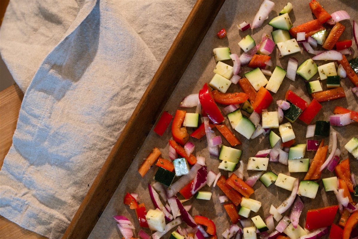 <i>Heather Fulbright/CNN</i><br/>Roasting the veggies deepens their flavor.