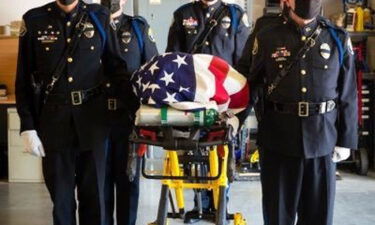 The procession of fallen Officer Blaize Madrid-Evans. The 22-year-old police officer at Independence Police Department in Missouri