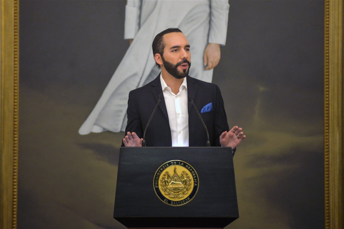 <i>Aphotografia/Getty Images</i><br/>El Salvador became the first country to adopt bitcoin as a national currency on Tuesday. Pictured is President of El Salvador Nayib Bukele on May 25