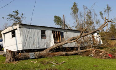 A damaged trailer is seen in Reserve