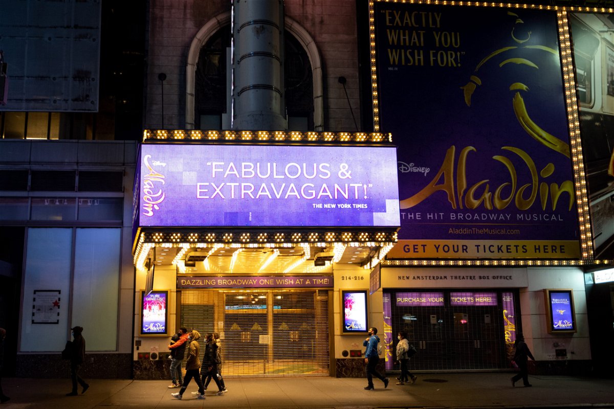 <i>Alexi Rosenfeld/Getty Images</i><br/>'Aladdin' Broadway show cancels performance due to Covid-19 one night after official return.