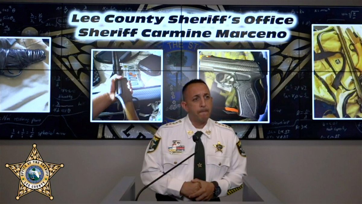 <i>Lee County Sheriff's Office</i><br/>Lee County Sheriff Carmine Marceno talks about evidence collected from two students' homes.
