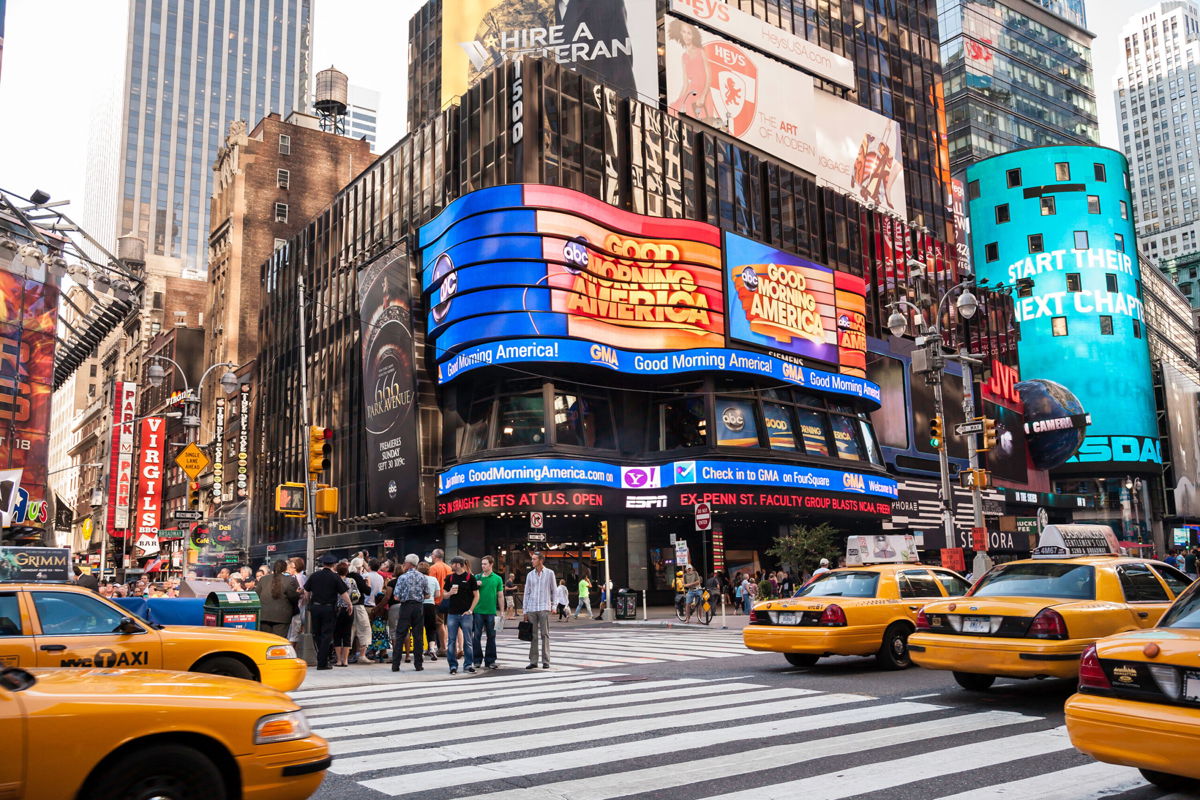 <i>Patti McConville/Alamy Stock Photo</i><br/>ABC News President Kim Godwin has infuriated her bosses over at Disney. Pictured is ABC Good Morning America News Show in Times Square