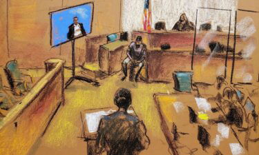 A courtroom sketch shows Nathan Edmond