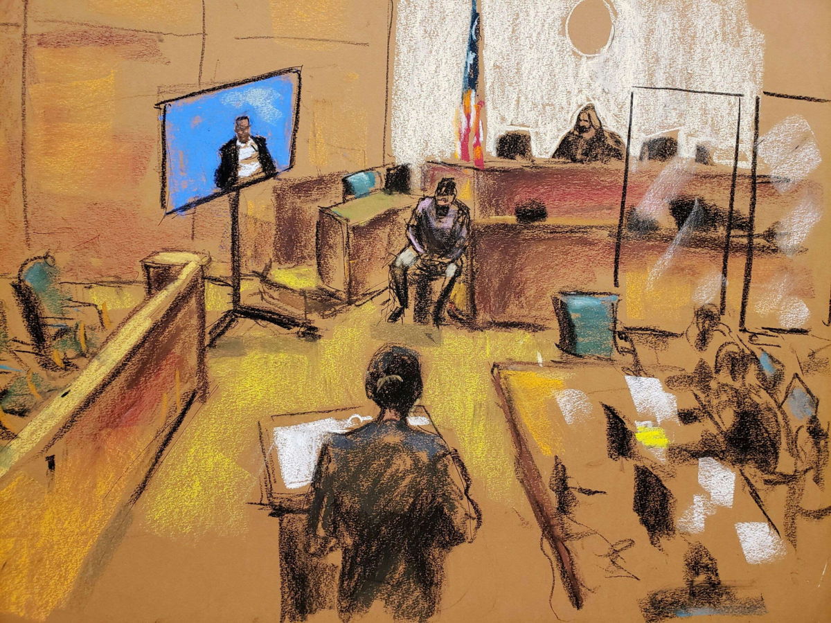 <i>Jane Rosenberg/Reuters</i><br/>A courtroom sketch shows Nathan Edmond