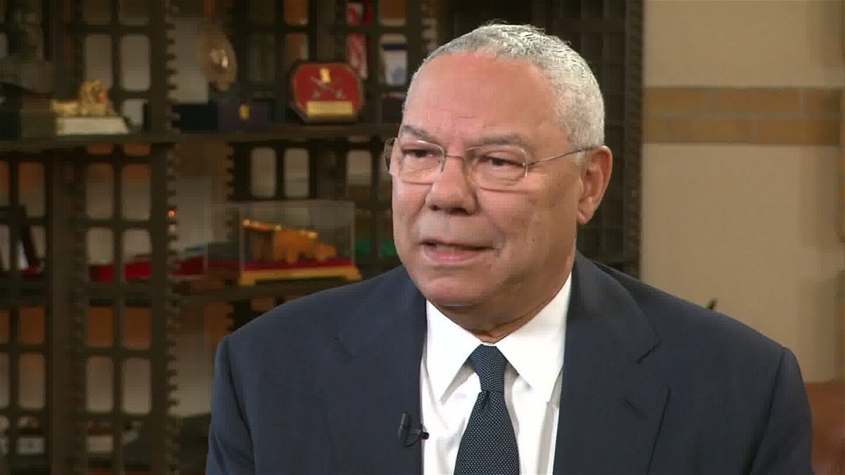 <i>CNN</i><br/>Gen. Colin Powell (Ret.) has dies from complications with Covid-19. Powell is shown here during an interview with Piers Morgan.