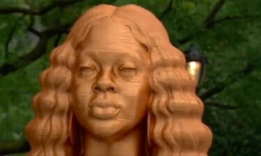 A statue of Breonna Taylor is seen in a New York City exhibition entitled "See Injustice."