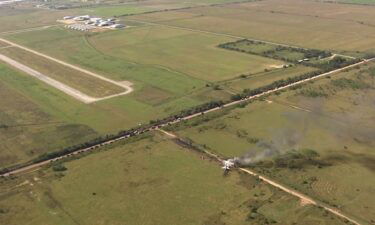 A plane crashed near the Houston Executive Airport on Tuesday morning.