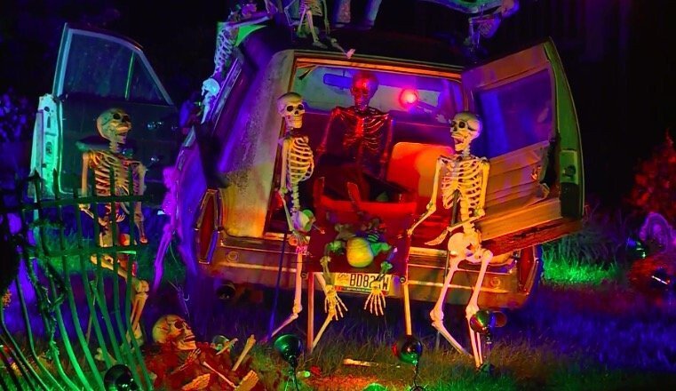 <i>WLWT</i><br/>A Norwood family has created a spooky Halloween display to get their neighborhood in the spirit for spooky season.