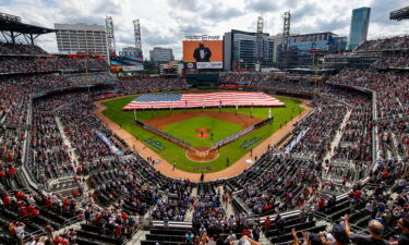 Game 3 of the National League Division Series between the Atlanta Braves and the Milwaukee Brewers at Truist Park on October 11 in Atlanta