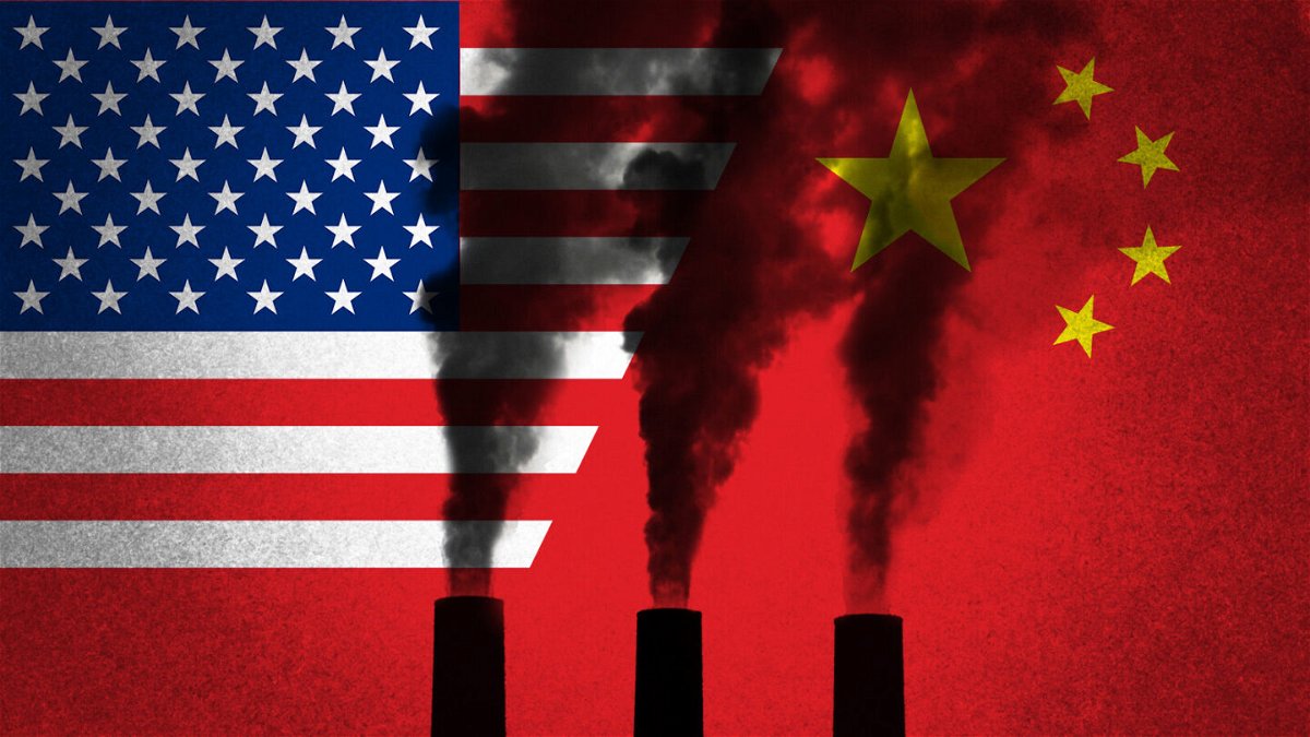 <i>cnn photo illustration/getty images/adobe stock</i><br/>China and the United States are the world's two biggest greenhouse gas emitters