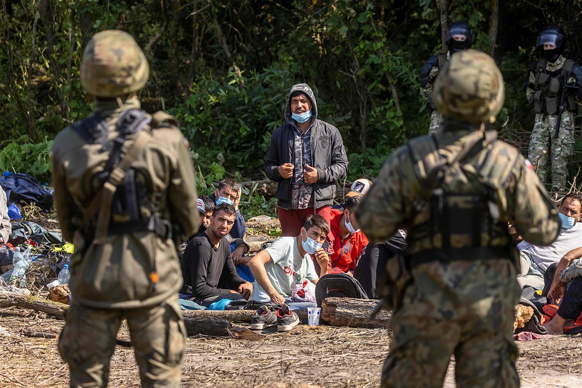 <i>Wojtek Radwankski/AFP/Getty Images</i><br/>A record number of people attempted to cross the border between Poland and Belarus
