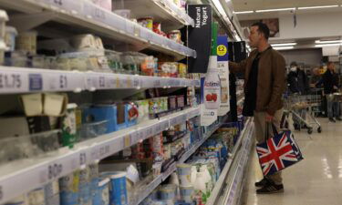 A shopper at a Tesco superstore on October 10
