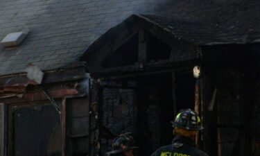 A burned-out home in Melrose