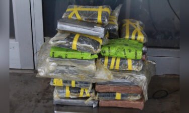 The packages of cocaine seized by CBP officers at Pharr International Bridge.