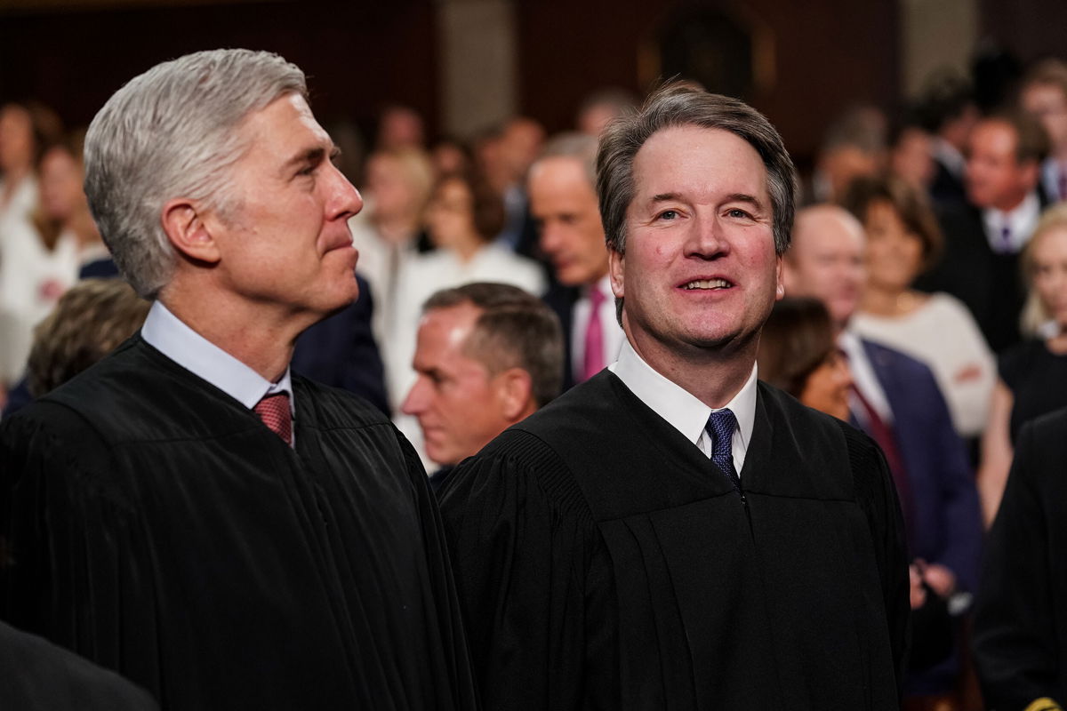 <i>Doug Mills/Pool/Getty Images</i><br/>Justice Brett Kavanaugh has tested positive for Covid-19