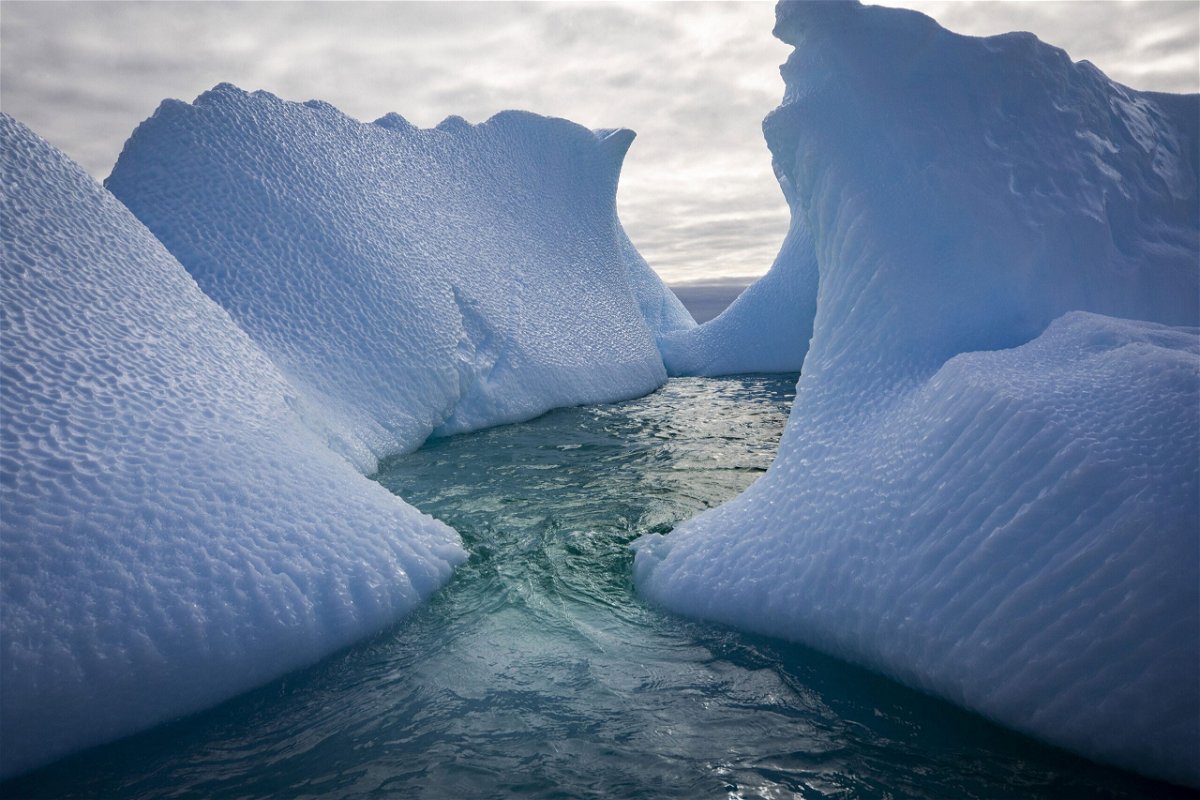 <i>Ozge Elif Kizil/Anadolu Agency/Getty Images</i><br/>Icebergs surround Galindez Island in Antarctica