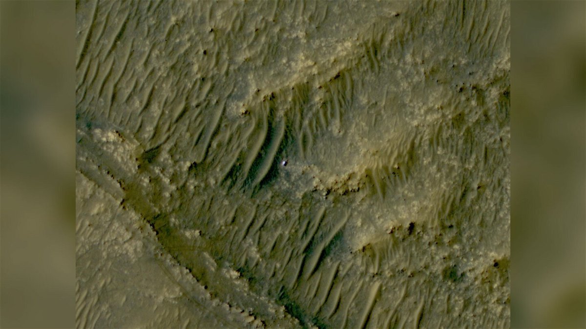 <i>NASA/JPL-Caltech/University of Arizona</i><br/>The Mars Reconnaissance Orbiter took this photo of Perseverance