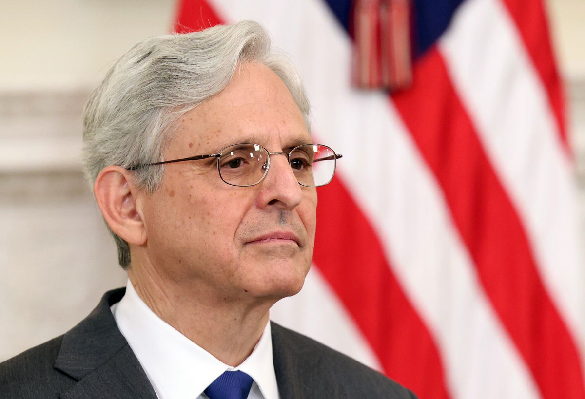 <i>Kevin Dietsch/Getty Images</i><br/>Attorney General Merrick Garland on Monday defended the Justice Department against claims that it is not charging the rioters who breached the US Capitol on January 6 harshly enough.