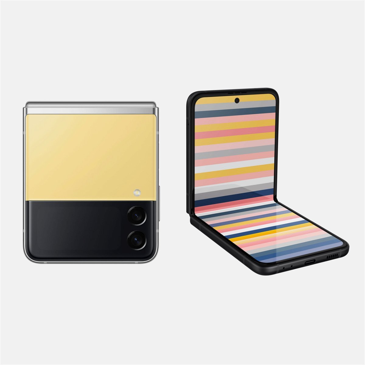 <i>Samsung</i><br/>Samsung's new customizable Flip 3 smartphone is seen.