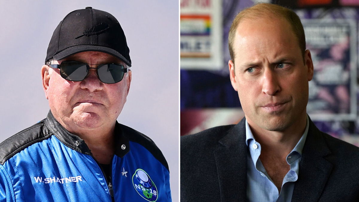 <i>Getty Images/AP</i><br/>William Shatner (L) is firing a rhetorical rocket back at Prince William (R) after the future king criticized space tourism.