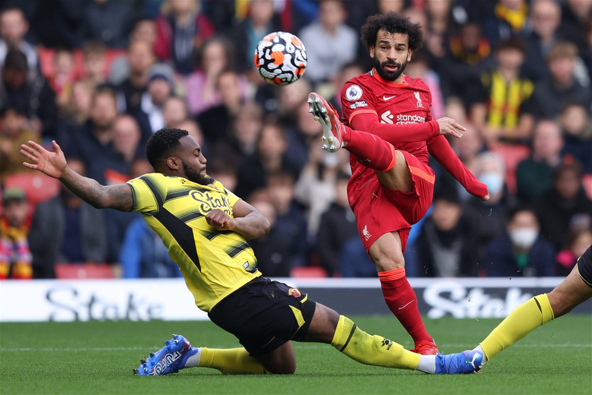 <i>Richard Heathcote/Getty Images Europe/Getty Images</i><br/>Mohamed Salah scores against Watford.