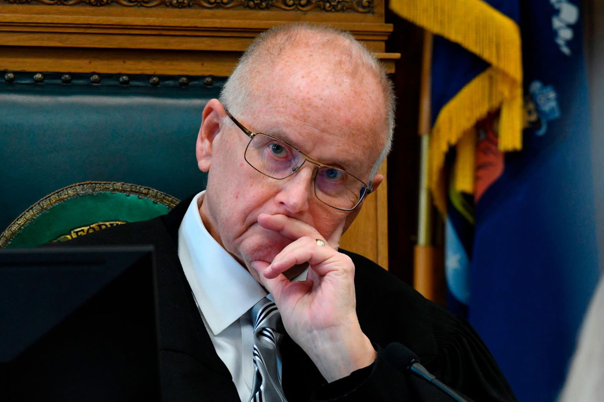 <i>Mark Hertzberg/Pool/AP</i><br/>Circuit Court Judge Bruce E. Schroeder listens during the pretrial hearing of Kyle Rittenhouse in Kenosha Circuit Court