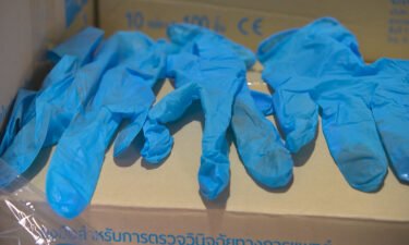 Nitrile gloves shipped to the US by Thai company Paddy the Room Trading Company. These examples