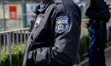 A Philadelphia police officer's patch Philadelphia Police & Pennsylvania National Guard Members Patrol Following Civil Unrest In Response To Walter Wallace Jr.'s Death