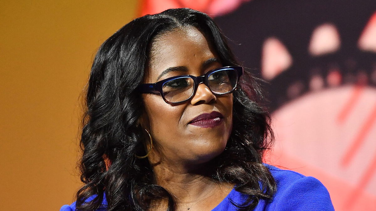 <i>Paras Griffin/Getty Images  for Essence</i><br/>Thasunda Brown Duckett speaks onstage during the 2018 Essence Festival presented by Coca-Cola at Ernest N. Morial Convention Center on July 7