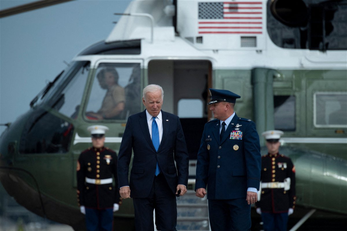 <i>BRENDAN SMIALOWSKI/AFP/Getty Images</i><br/>President Joe Biden delivered sweeping remarks Friday about human rights