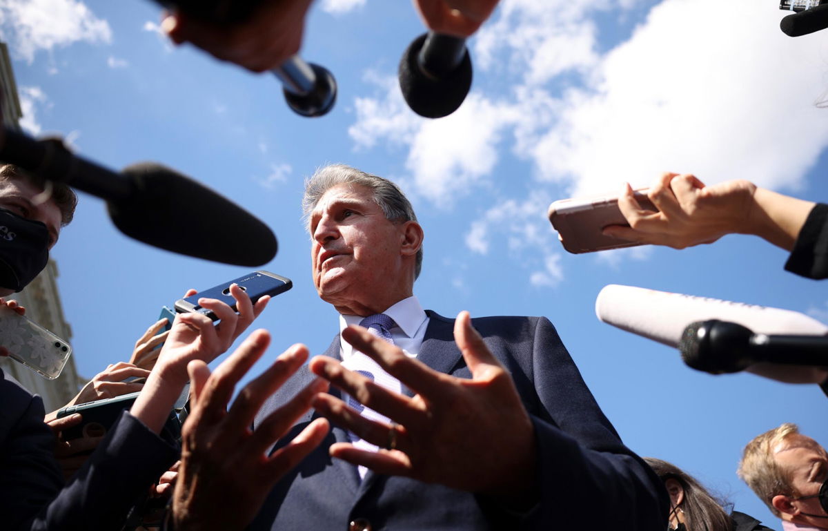 <i>Kevin Dietsch/Getty Images</i><br/>Democratic Sen. Joe Manchin on Monday pushed back on several politically sensitive positions his party leaders are taking at a crucial time for President Joe Biden's domestic agenda.