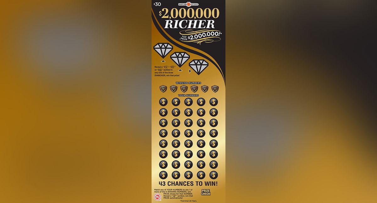 <i>Maryland Lottery</i><br/>A Maryland man just claimed his second $2 million lottery prize