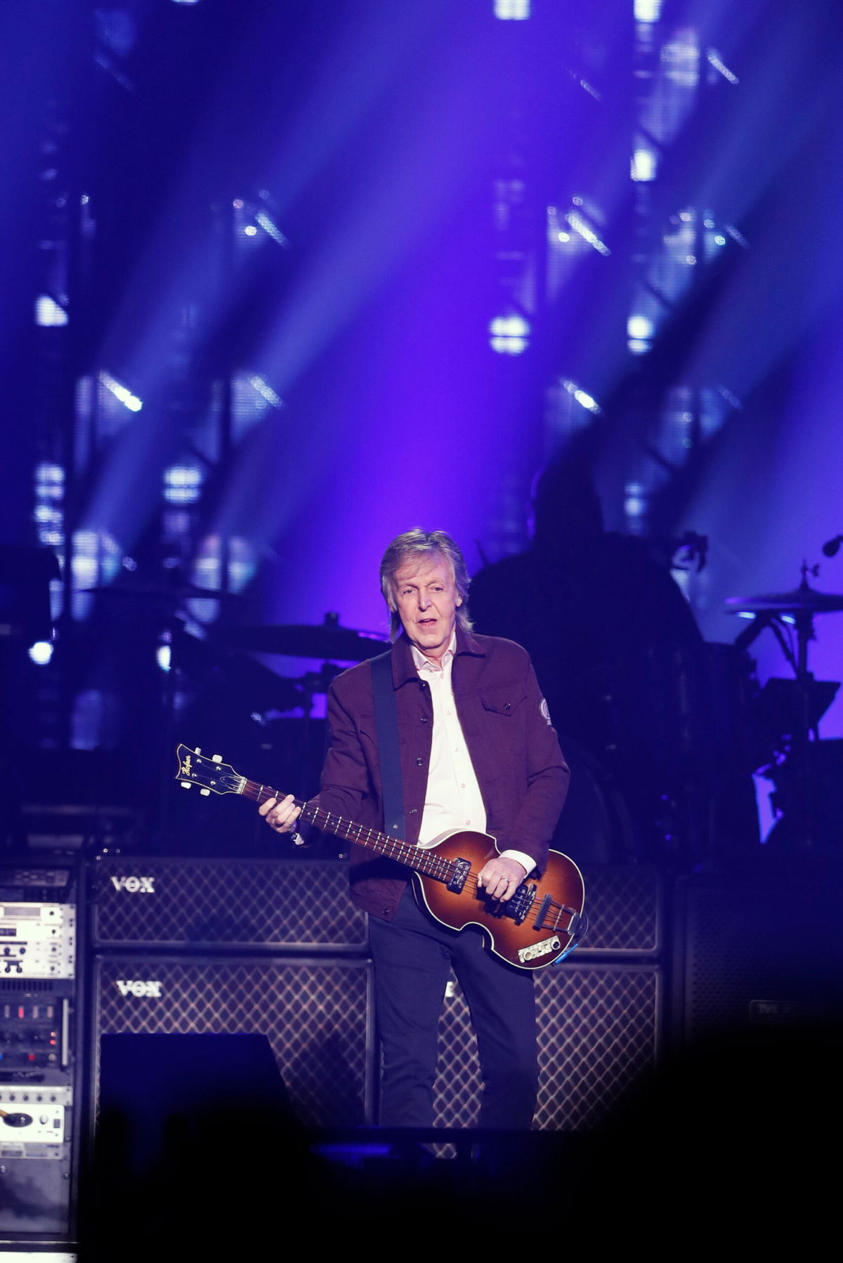 <i>Scott Strazzante/San Francisco Chronicle/Getty Images</i><br/>Paul McCartney has revealed it was John Lennon who instigated the breakup of the Beatles. McCartney is shown here during a concert for his Freshen Up tour at SAP Center in San Jose