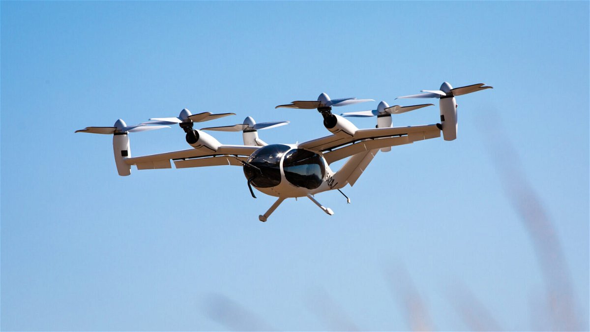 <i>John General/CNN</i><br/>Joby says its eVTOL aircraft can fly up to 150 miles in a single charge. (John General/CNN)