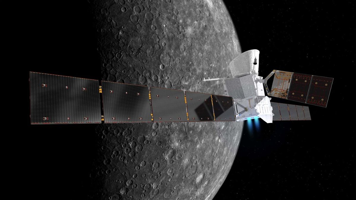 <i>ESA/ATG medialab/NASA/JPL</i><br/>The BepiColombo mission will make its first flyby of Mercury around 7:34 p.m. ET on October 1