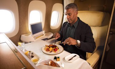 Emirates offers a fully enclosed suite in first class on its Boeing 777s.