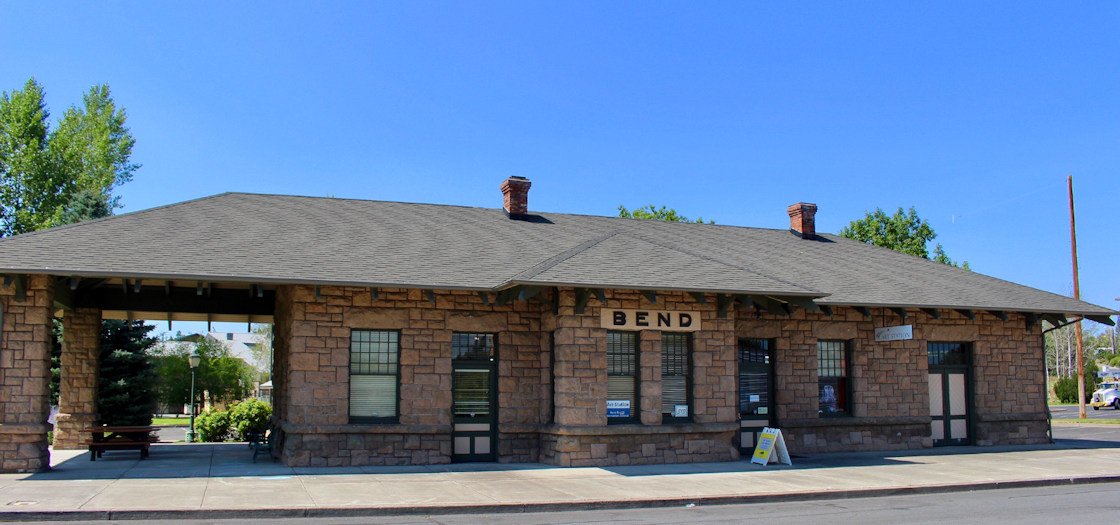 Historic Bend train depot, owned by Old Mill District, has been home to Art Station for over 20 years
