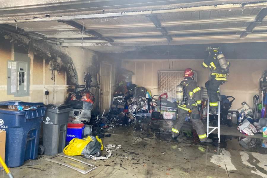 Bend Fire & Rescue crews quickly extinguished garage fire Friday
