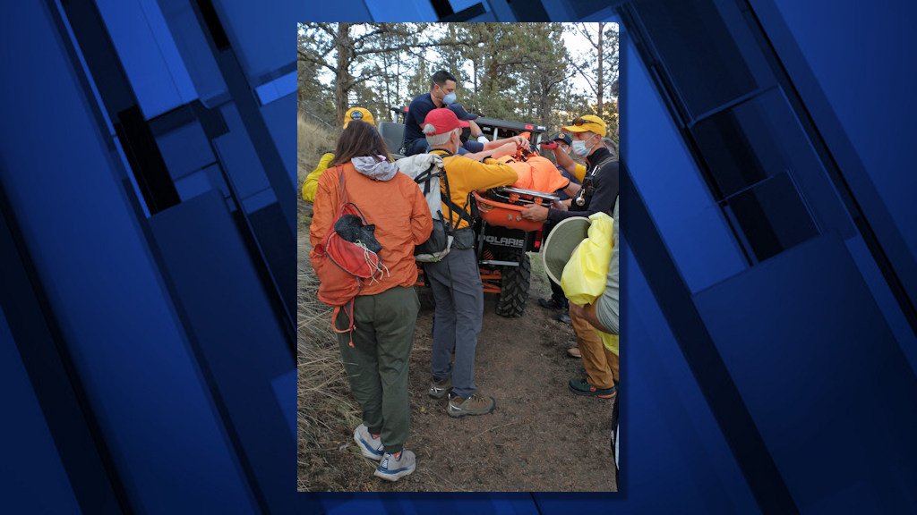 A Redmond woman injured in a fall hiking near Eagle Crest was assisted by Deschutes County Sheriff's Search and Rescue