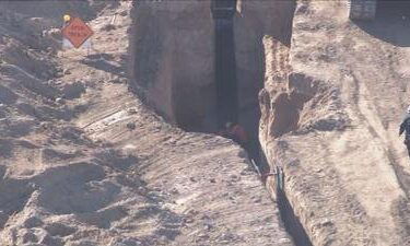 Firefighters from several cities worked together to rescue two workers who got stuck in a trench at a construction site in Scottsdale on November 1.
