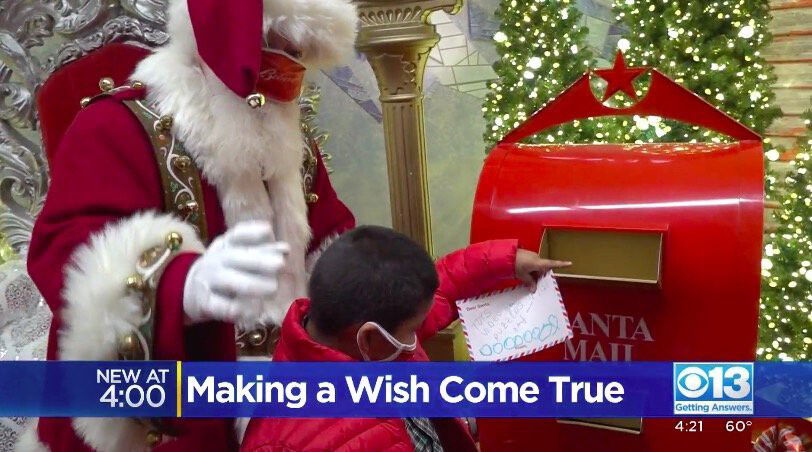 <i>KOVR</i><br/>A 7-year-old boy diagnosed with leukemia wished to meet Santa Claus and have a hamburger dinner at the North Pole—and that wish was granted.