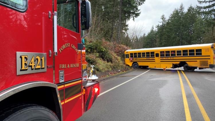 School bus semi crash Forest Grove Fire and Rescue 1119