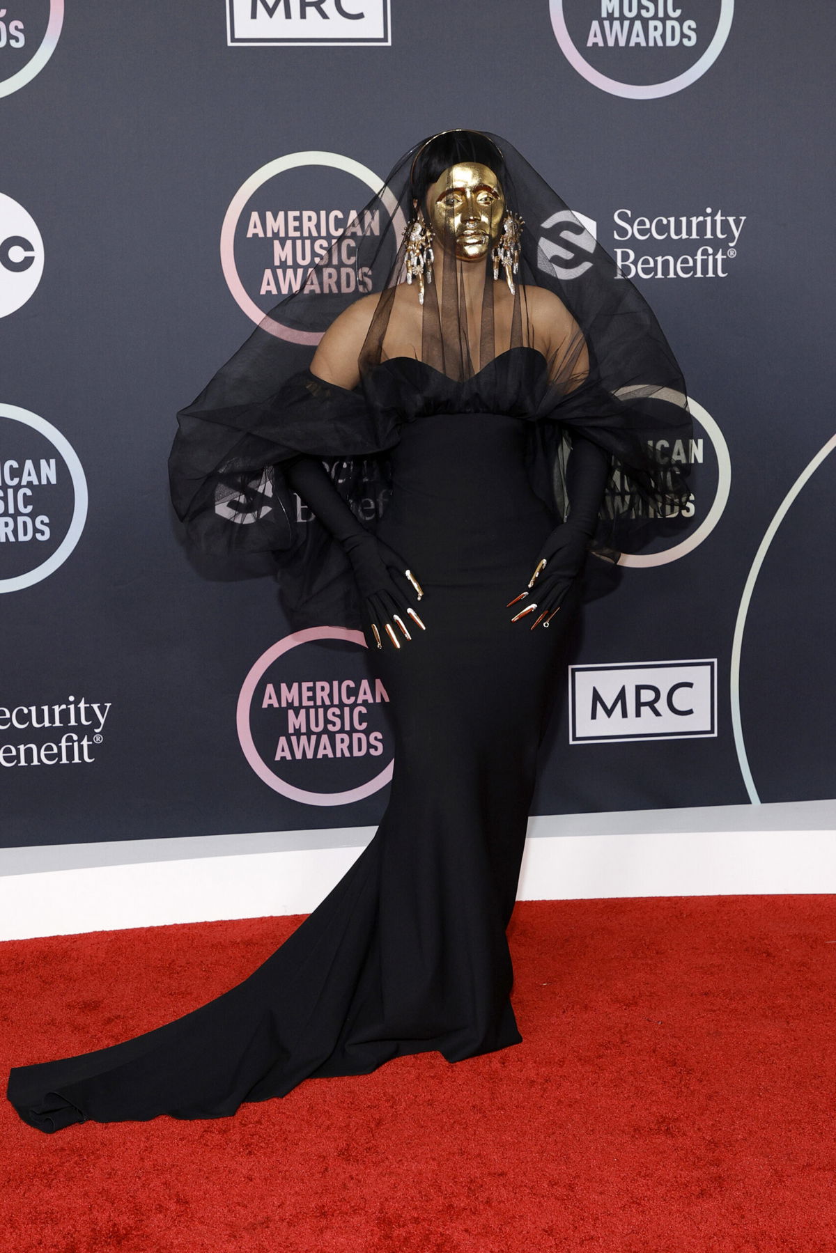 <i>Amy Sussman/Getty Images</i><br/>Cardi B attends the 2021 American Music Awards at Microsoft Theater on November 21