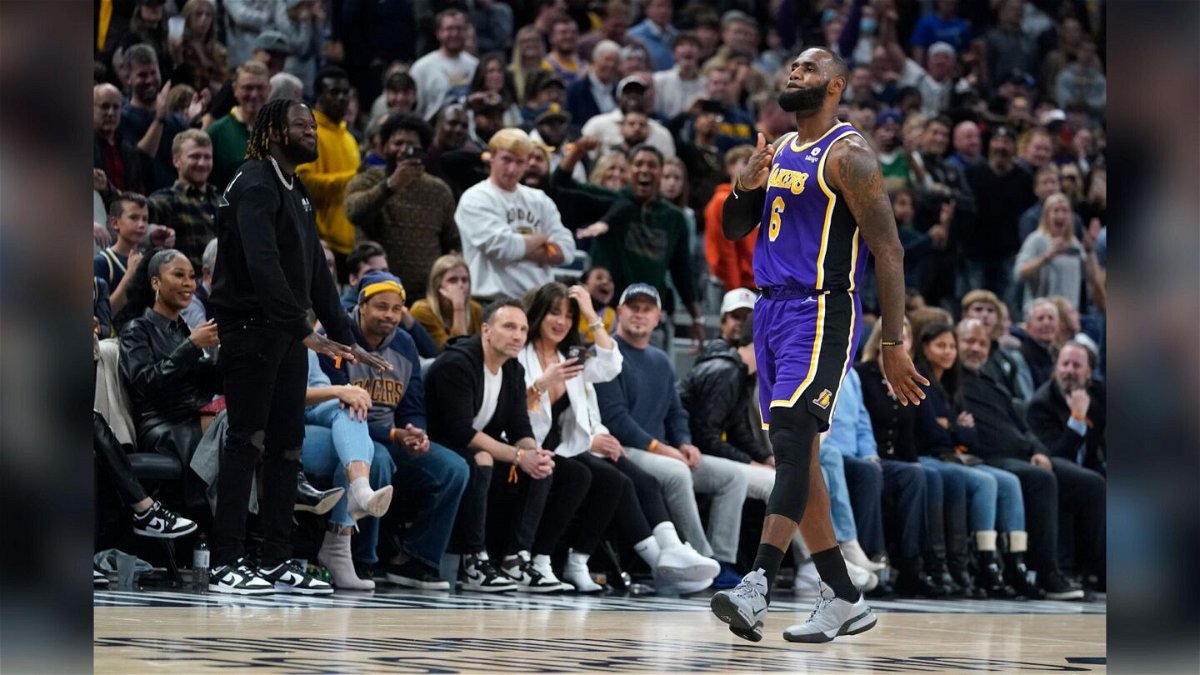 <i>Darron Cummings/AP</i><br/>Los Angeles Lakers' LeBron James is seen at the team's NBA basketball game against the Indiana Pacers
