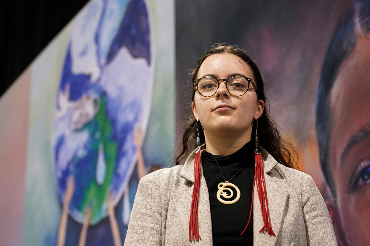 <i>Alberto Pezzali/AP for CNN</i><br/>Tiana Jakicevich is at COP26 representing the Te Ara Whatu