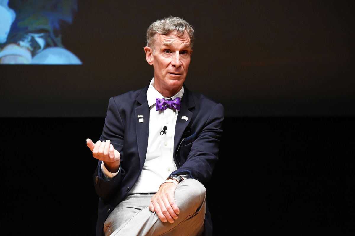 <i>Jun Sato/Getty Images</i><br/>Bill Nye will come to the White House on Tuesday to help President Joe Biden promote his economic agenda and highlight how it will help combat the climate crisis. Nye is shown here on August 6